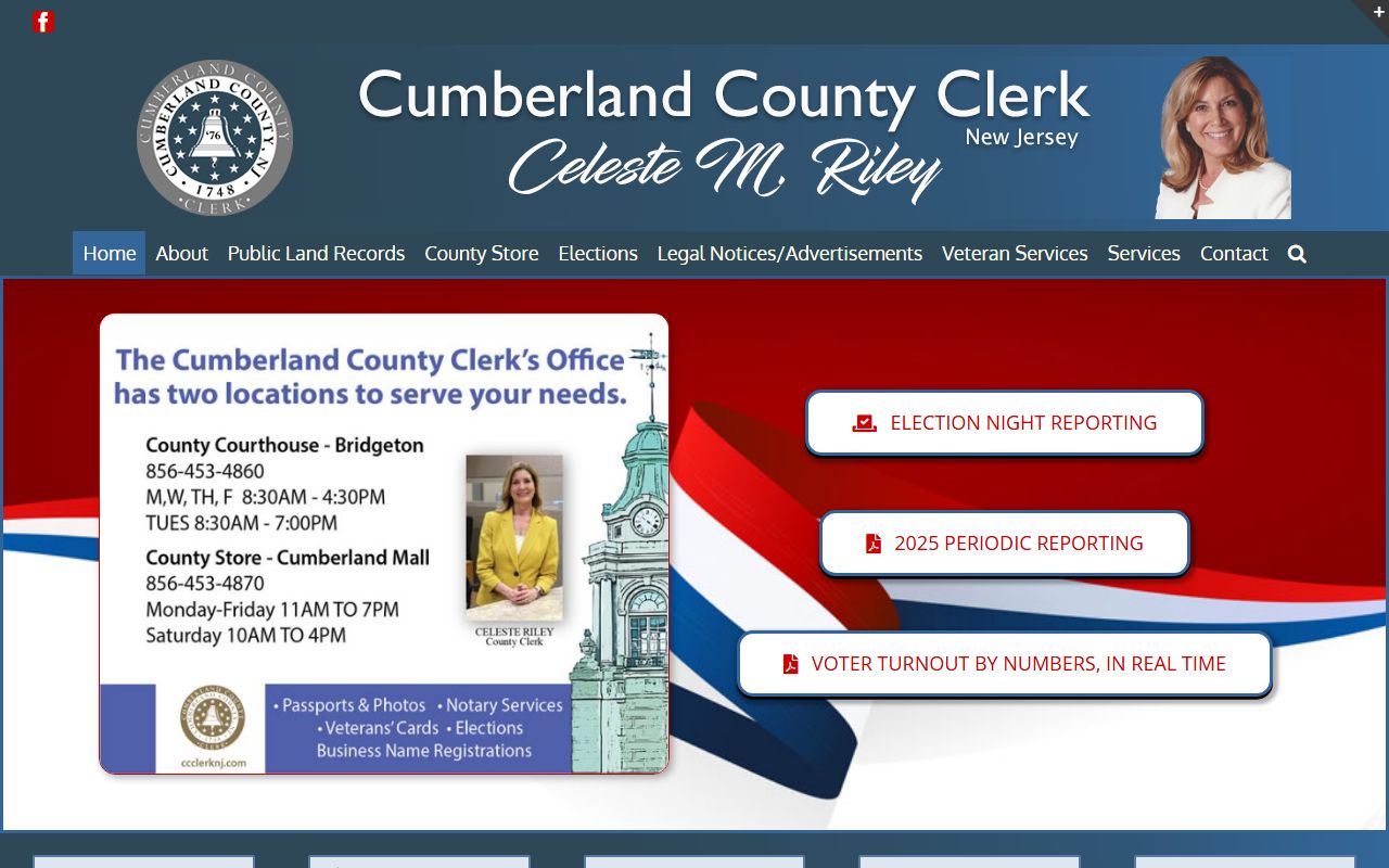Cumberland County Clerk Office website for Cumberland County DUI records