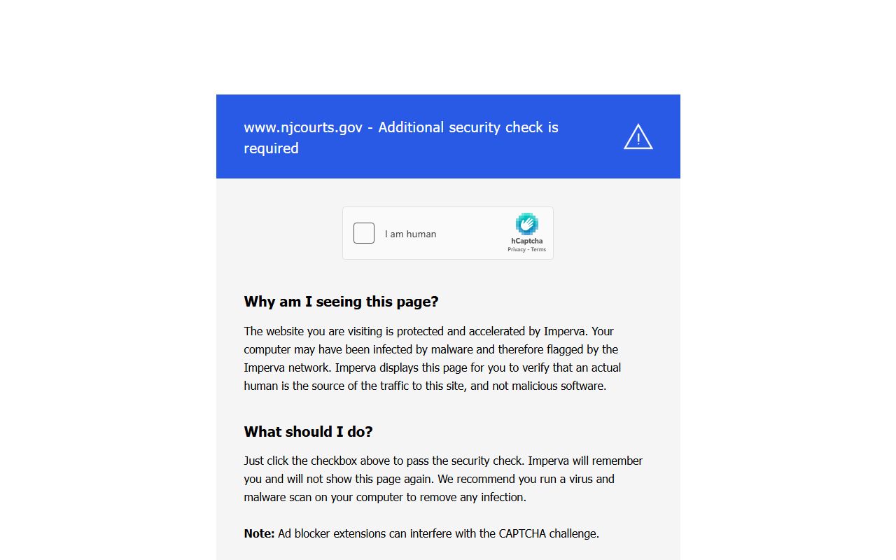 Passaic Vicinage Superior Court website for Passaic County DUI records