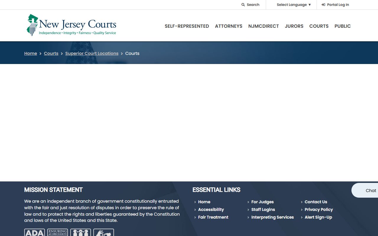 Union Vicinage Superior Court website for Union County DUI records