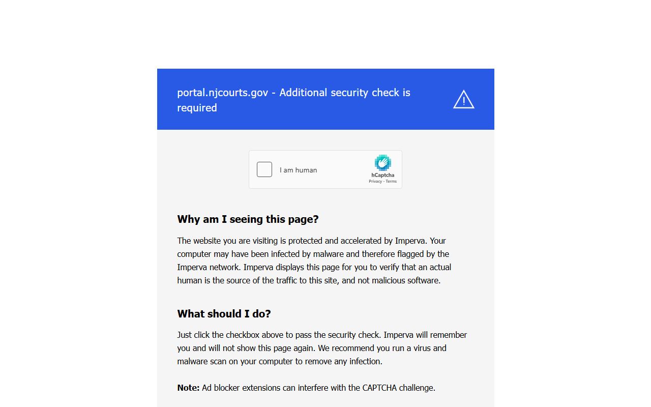 New Jersey municipal court case search portal for DUI records